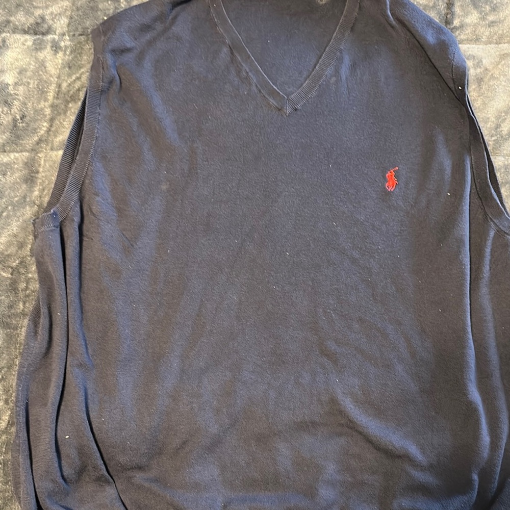 Polo by Ralph Lauren Blue V-Neck Sweater